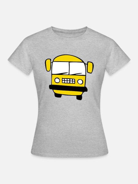 bus - Frauen T-Shirt - Grau meliert
