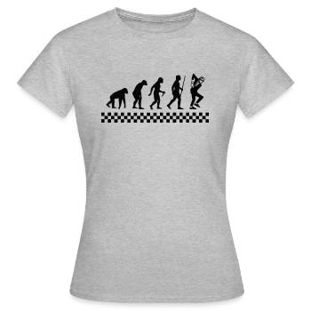 Evolution de Ska - T-shirt Femme - gris chiné - Devant - AI Model Female 172 dark (172cm)