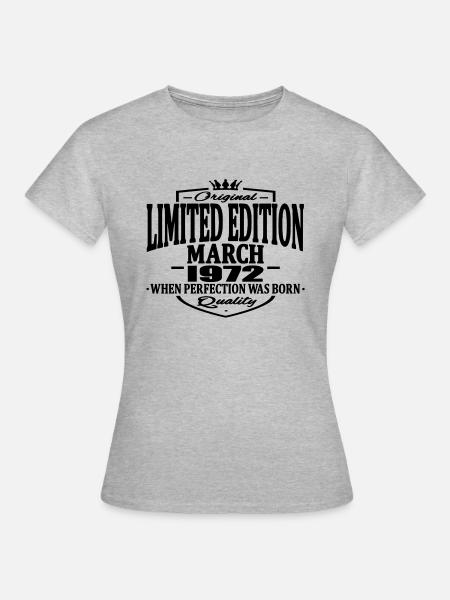 Limitierte Auflage März 1972 - Frauen T-Shirt - Grau meliert