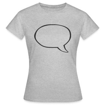 Ballon - T-shirt Femme - gris chiné - Devant - AI Model Female 172 dark (172cm)