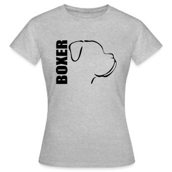 BOXER PROFIL - Frauen T-Shirt - Grau meliert - Vorne - AI Model Female 172 dark (172cm)