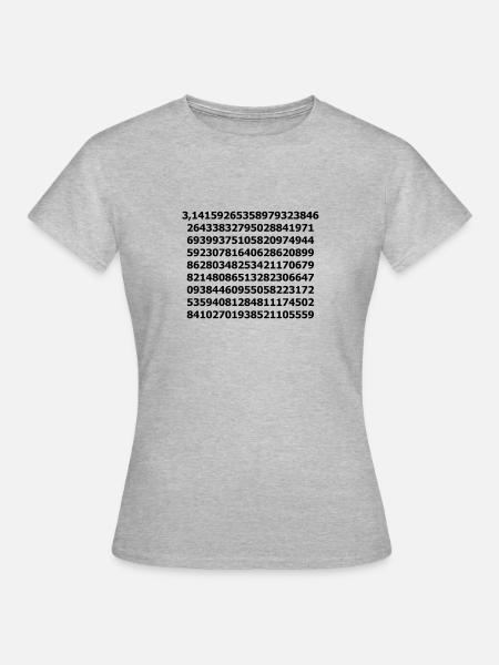 Pi - Frauen T-Shirt - Grau meliert
