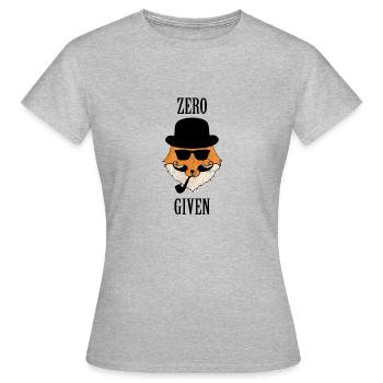 ZERO FOX DONNÉ - T-shirt Femme - gris chiné - Devant - AI Model Female 172 dark (172cm)