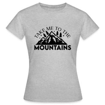 Emmène-moi dans les montagnes - T-shirt Femme - gris chiné - Devant - AI Model Female 172 dark (172cm)