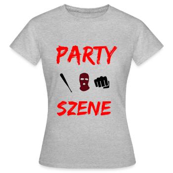 Party Szene - Frauen T-Shirt - Grau meliert - Vorne - AI Model Female 172 dark (172cm)