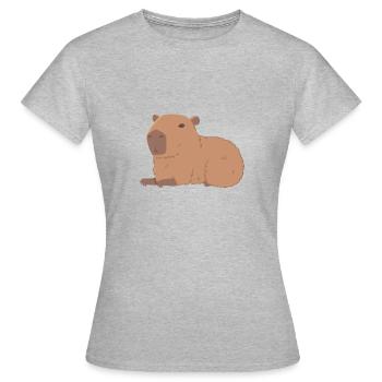 Resting Capybara - Women's T-Shirt - heather grey - Front - AI Model Female 172 dark (172cm)