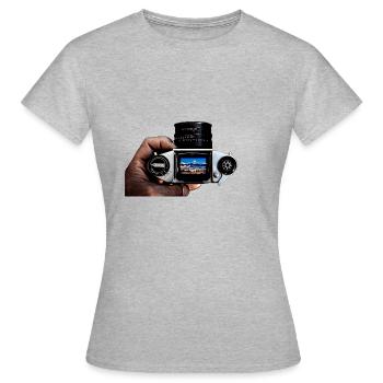 appareil photo - T-shirt Femme - gris chiné - Devant - AI Model Female 172 dark (172cm)