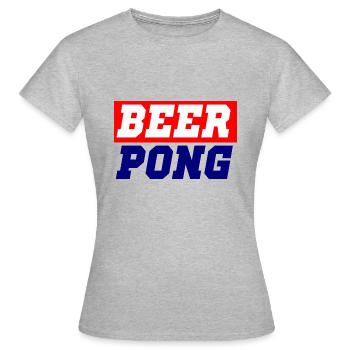 beerpong - T-shirt Femme - gris chiné - Devant - AI Model Female 172 dark (172cm)
