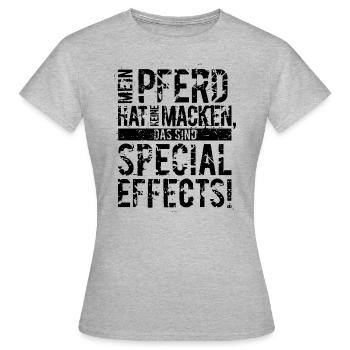 Mein Pferd hat keine Macken - Frauen T-Shirt - Grau meliert - Vorne - AI Model Female 172 dark (172cm)