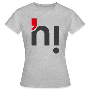 Salut - T-shirt Femme - gris chiné - Devant - AI Model Female 172 dark (172cm)
