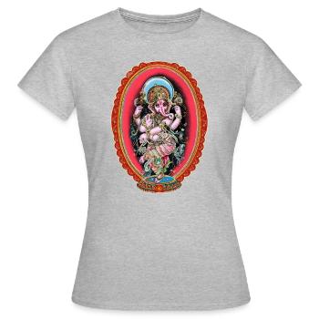 Ganesha - Frauen T-Shirt - Grau meliert - Vorne - AI Model Female 172 dark (172cm)