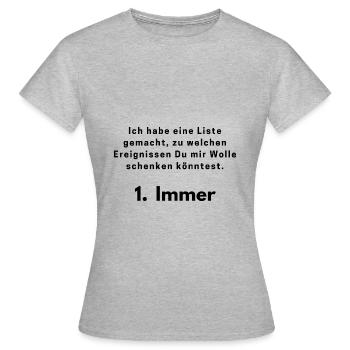 Häkeln Stricken Wolle Stricknadeln Leidenschaft - Frauen T-Shirt - Grau meliert - Vorne - AI Model Female 172 dark (172cm)