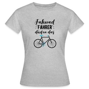 Bicycle riders are allowed to use the - Women's T-Shirt - heather grey - Front - AI Model Female 172 dark (172cm)