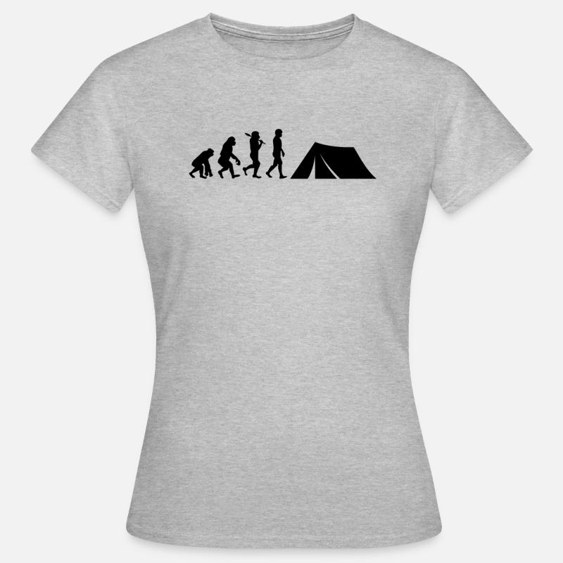 Camping Evolution Camping - T-shirt Femme - gris chiné