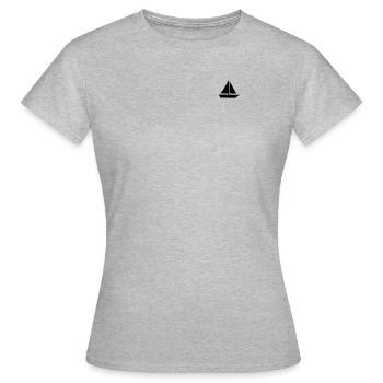 Poche minimaliste pour dériveur Silhouette - T-shirt Femme - gris chiné - Devant - AI Model Female 172 dark (172cm)