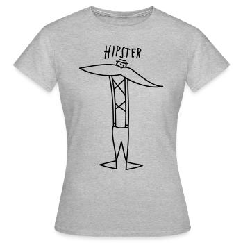 Hipster - T-shirt Femme - gris chiné - Devant - AI Model Female 172 dark (172cm)