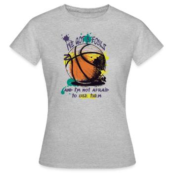 Basketball Gift Idea I've Got 5 Fouls - Women's T-Shirt - heather grey - Front - AI Model Female 172 dark (172cm)