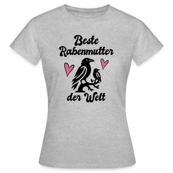Rabenmutter Mama Geschenk lustig Schwarzer Humor - Frauen T-Shirt - Grau meliert - Vorne - AI Model Female 172 dark (172cm)