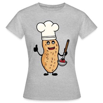 Cacahuète Cuisinier Cuisinier Cuisiniers - T-shirt Femme - gris chiné - Devant - AI Model Female 172 dark (172cm)