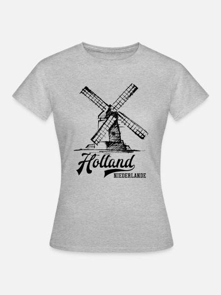 Holland - Frauen T-Shirt - Grau meliert