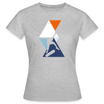 Skater - Women's T-Shirt - heather grey - Front - AI Model Female 172 dark (172cm)
