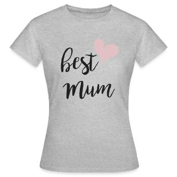 best mum - Frauen T-Shirt - Grau meliert - Vorne - AI Model Female 172 dark (172cm)