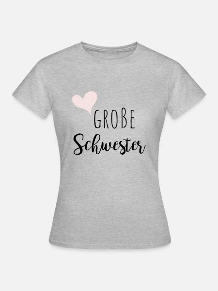 Große Schwester - Frauen T-Shirt - Grau meliert