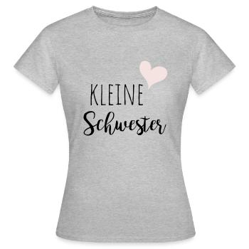 kleine Schwester - Frauen T-Shirt - Grau meliert - Vorne - AI Model Female 172 dark (172cm)