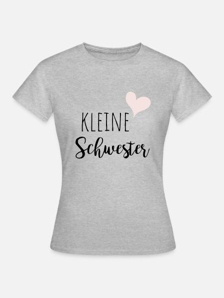 kleine Schwester - Frauen T-Shirt - Grau meliert
