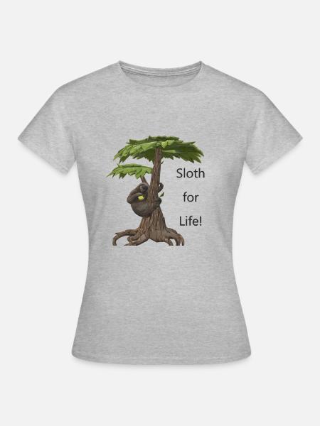 Faultier fürs Leben - Frauen T-Shirt - Grau meliert