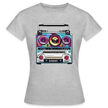Radio / Analog / Music / Frequency / Speakers - Women's T-Shirt - heather grey - Front - AI Model Female 172 dark (172cm)