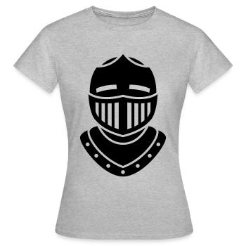Casque de chevalier - T-shirt Femme - gris chiné - Devant - AI Model Female 172 dark (172cm)