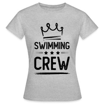Équipage de natation - T-shirt Femme - gris chiné - Devant - AI Model Female 172 dark (172cm)