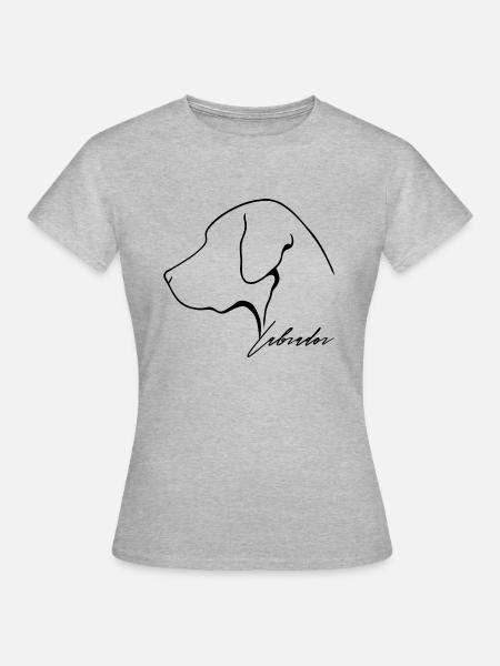 LABRADOR Wilsigns Profil Labbi Hunde Hund - Frauen T-Shirt - Grau meliert