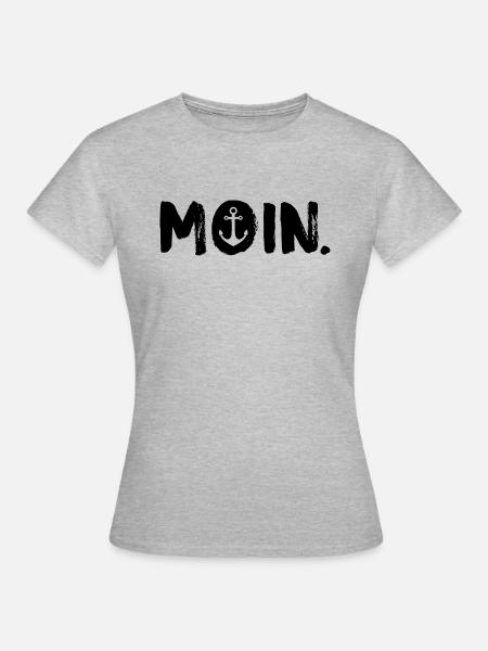 MOIN. - Norddeutschland - Frauen T-Shirt - Grau meliert