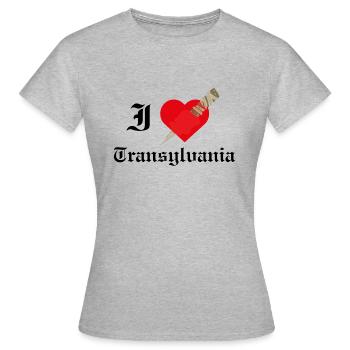 Ich liebe Siebenbürgen - Frauen T-Shirt - Grau meliert - Vorne - AI Model Female 172 dark (172cm)