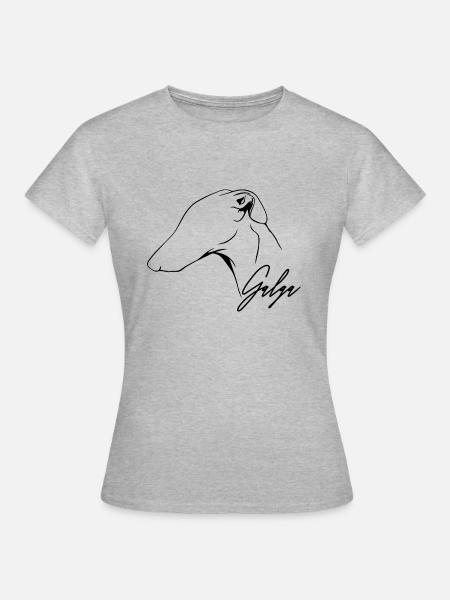 GALGA Profil Greyhound Chien Chien Wilsigns - T-shirt Femme - gris chiné