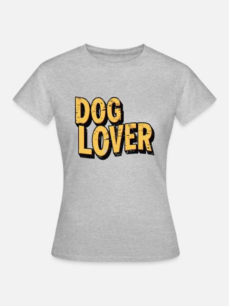 Hundeliebhaber - Frauen T-Shirt - Grau meliert