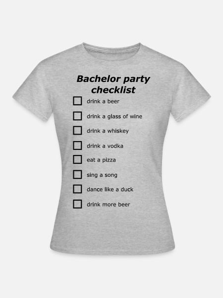 Junggesellenabschied Challenge - Frauen T-Shirt - Grau meliert