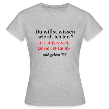 30 Jahre alt - Frauen T-Shirt - Grau meliert - Vorne - AI Model Female 172 dark (172cm)