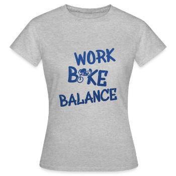 work bike balance - Frauen T-Shirt - Grau meliert - Vorne - AI Model Female 172 dark (172cm)