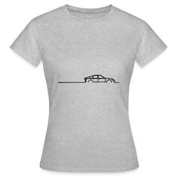 Auto Silhouette - Frauen T-Shirt - Grau meliert - Vorne - AI Model Female 172 dark (172cm)