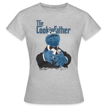 Sesamstraße The Cookiefather - Frauen T-Shirt - Grau meliert - Vorne - AI Model Female 172 dark (172cm)