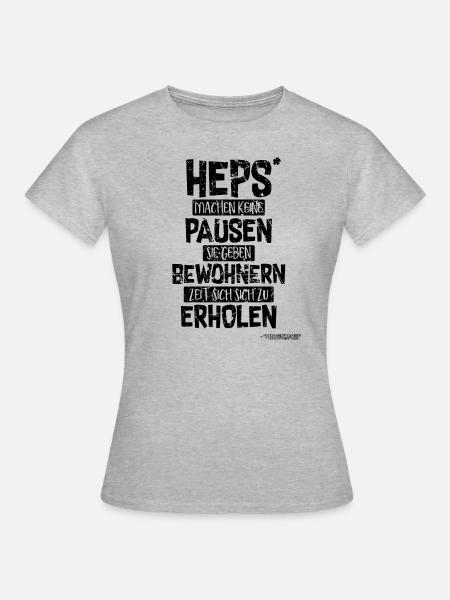 Soziale Arbeit keine Pausen Heilerziehungspfleger - Frauen T-Shirt - Grau meliert