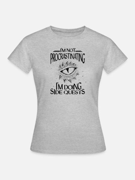 RPG Rollenspiel Würfel - Frauen T-Shirt - Grau meliert