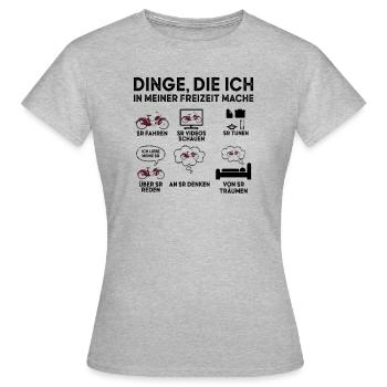 Mobylette SR Mobylette Ostalgie choses Mon temps libre - T-shirt Femme - gris chiné - Devant - AI Model Female 172 dark (172cm)