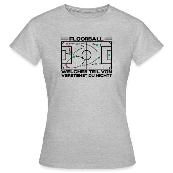 Floorball Floor Hockey Unihockey. - T-shirt Femme - gris chiné - Devant - AI Model Female 172 dark (172cm)