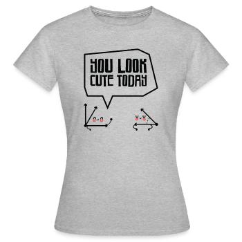 Mathematik Akuter Winkel Mathematiklehrer - Frauen T-Shirt - Grau meliert - Vorne - AI Model Female 172 dark (172cm)