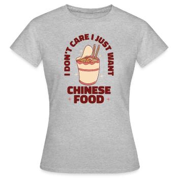 Cuisine asiatique Cuisine chinoise Fan Noodle Foodie - T-shirt Femme - gris chiné - Devant - AI Model Female 172 dark (172cm)