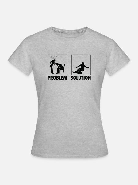 Snowboarding Snowboarder Athletes Statement - Frauen T-Shirt - Grau meliert